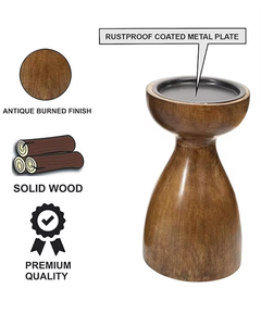 Élégant Porte-Bougie en Bois pour Table, Support de Bougie pour Salon, Centre de Table de Mariage, Décoration d'Intérieur, Cadeau d'Accent - Product Image 5