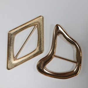 Boucles et boutons de luxe en gros, irréguliers et froissés, en alliage de zinc écologique plaqué, pour écharpes, vêtements, maillots de bain et ceintures - Product Image 6