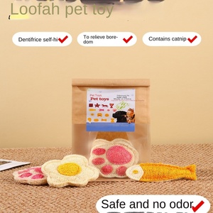 ของเล่นแมว Luffa Fun สำหรับแก้เบื่อและทำความสะอาดฟัน ของเล่นแมวแบบกัดเอง พร้อมแคทนิป บรรจุภัณฑ์ถุง OPP - Product Image 3