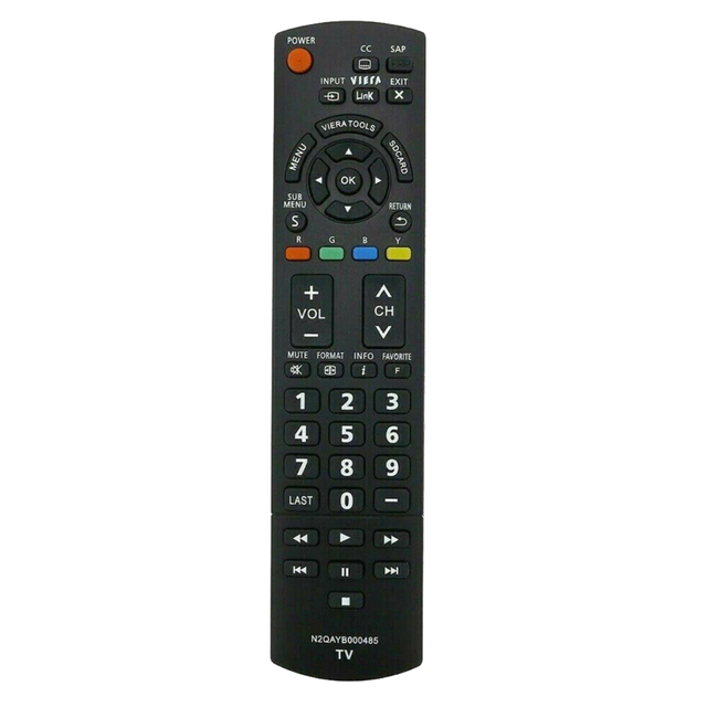 N2QAYB000485 Fixed Code 433.92MHz 4 Buttons AAA Battery 100m Range Replacement Remote Control for Panasonic 32"-85" LED LCD 258