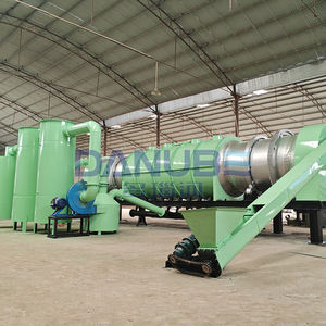 Machine de fabrication de charbon de biomasse continue avec moteur, four de carbonisation pour paille, bois, sciure de bois, coque de noix de coco - Product Image 1