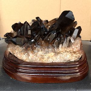 Cluster di <span class=keywords><strong>Citrino</strong></span> e <span class=keywords><strong>Quarzo</strong></span> Fumé di Alta Qualità all'Ingrosso, Cluster Naturale di <span class=keywords><strong>Quarzo</strong></span> Fumé per Decorazione d'Interni - Product Image 4