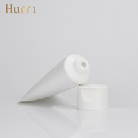 Tube souple personnalisé D40 60ml-100ml blanc écologique en PCR pour emballage de lotion pour les mains et nettoyant visage avec bouchon à clapet