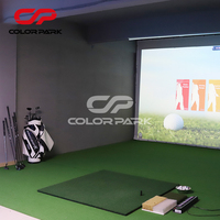 Simulador de Golf Virtual Comercial Colorful Park, Sistema de Práctica de Golf Interior con Sensor de Alta Precisión para Clubes de Golf y Centros de Juego