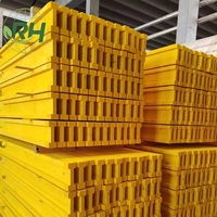 Panel de Encofrado Reutilizable de Alta Resistencia Amarillo, de Resina Fenólica y Contrachapado, con Viga de Madera H20 de Álamo/Abeto, Directo de Fábrica China