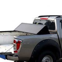 Couvercle de benne rigide pliable manuel étanche en alliage d'aluminium avec verrouillage pour pick-up (6,4 pi / 1500 mm)
