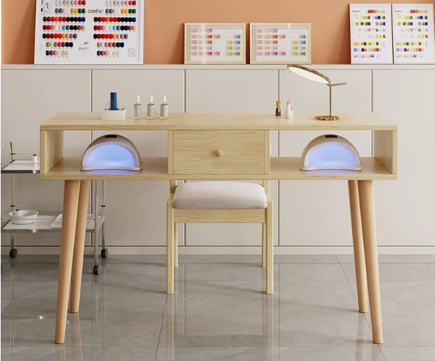 โต๊ะทำเล็บแบบลิ้นชักเดี่ยว ยาว 100 ซม.