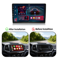 Autoradio universel Jiahenghui 8 cœurs avec GPS, prise en charge du contrôle au volant, DSP, FM, Carplay, WiFi et double ventilateurs de refroidissement pour tableau de bord