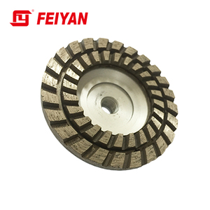 4 "100mm doble fila de taza de la rueda abrasiva <span class=keywords><strong>Turbo</strong></span> taza de la rueda de aluminio de rueda 5/8 -11M14 22,23 - Product Image 1