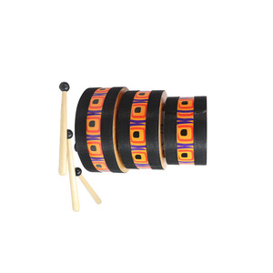 ToyDrum Nuevo Producto Mini Niños Tambor De Madera Tres Tonos Oem Premier De Vidro Drum Kit - Product Image 2
