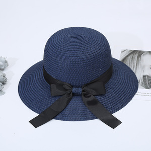 Chapeau seau Panama mode pliable chapeau de paille femmes été ombre Protection solaire en plein air <span class=keywords><strong>plage</strong></span> vacances <span class=keywords><strong>plage</strong></span> casquette de <span class=keywords><strong>plage</strong></span> - Product Image 5