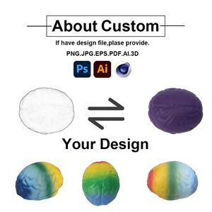 OEM Custom Logo PU Foam Brain Stress <b>Balls</b> for 5-7 Years Bulk Promotional Gifts for Education Institutions - Product Image 2