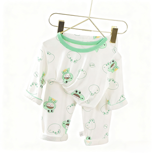 Youyuan Bao XTX001 2026 Completo Estivo Casual per <span class=keywords><strong>Bambini</strong></span> con <span class=keywords><strong>Cartoni</strong></span> <span class=keywords><strong>Animati</strong></span>, Tuta Senza Cuciture a Maniche Tre Quarti per Aria Condizionata per Ragazzi e Ragazze - Product Image 3