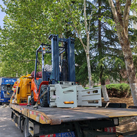 Chariot élévateur à moteur CPC30 avec pneus en caoutchouc massif résistants à l'usure pour ports, briqueteries et travaux de manutention de matériaux