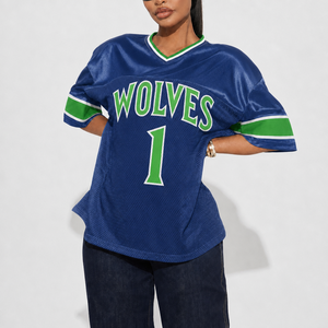 <span class=keywords><strong>Maillot</strong></span> des <span class=keywords><strong>Timberwolves</strong></span> de Minnesota édition City pour femme, coupe ample, tenue de sport, tenue de soirée, <span class=keywords><strong>maillot</strong></span> de supporter pour le jour du match, nom personnalisé, faible MOQ - Product Image 3