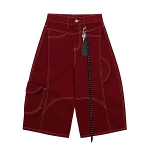 Shorts d'été unisexe pour hommes, coupe décontractée, style streetwear, brodés, à jambes larges et courtes, avec poches - Product Image 3