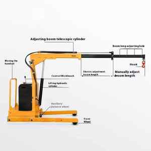 Портативные электрические мини-краны емкостью 1 тонну 2 тонны для строительной ручной техники промышленного оборудования - Product Image 6