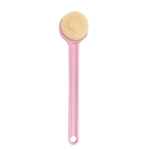 Bath <b>Brush</b> Long Handle Soft Bristles Oval Shape White Plastic Body Scrubber Shower Cleaning Tool - Product Image 5
