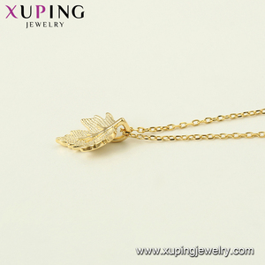 Xuping-Colgante de hojas de 14K chapado en oro, joyería de otoño 00836 - Product Image 4