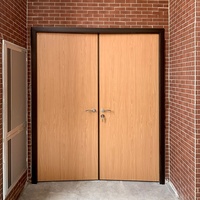 Système de porte battante manuelle moderne DEBO, étanche, anti-UV, résistant à l'humidité, porte HPL avec garantie de 5 ans