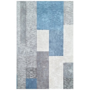 Alfombra de lana con diseño geométrico personalizado a mano para sala de estar, decoración del hogar, resistente a las manchas - Product Image 6