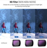 Kit de filtres magnétiques pour DJI Osmo Pocket 3/Pocket 4/Xtra Muse, ND16 ND64 ND256 & 1/4 Diffusion Noire pour Effet Cinématique de Brume