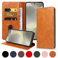 Funda Tipo Cartera de Cuero PU Premium para Samsung S24 - Funda con Soporte para Teléfono, Ranuras para Tarjetas, Cierre Magnético y Protección Contra Impactos
