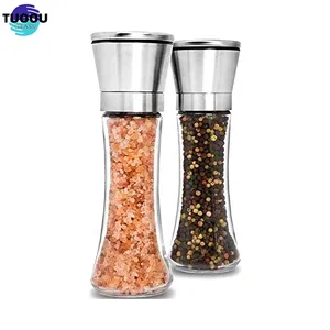 Brand New Groothandel Handleiding Verpakking Glazen Fles Zout Peper Grinder