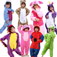 Chaude fourrure de noël enfants animal combinaison pyjama