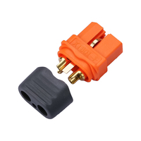 Connecteur solaire XT60I femelle 35A, 2+1 broches de signal plaquées or en cuivre pour faisceaux de câblage photovoltaïque solaire