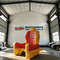 Fauteuil gonflable géant de 2 m, style trône royal, pour anniversaires, événements intérieurs et extérieurs, idéal pour la location