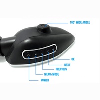 Caméra de tableau de bord DVR pour moto Mirrro Caméra de recul intégrée Vue arrière et arrière Rétroviseur de moto