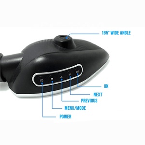 Caméra de tableau de bord DVR pour moto Mirrro Caméra de recul intégrée Vue arrière et arrière Rétroviseur de moto - Product Image 4