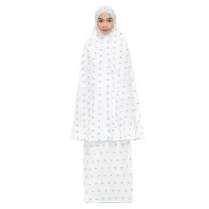 SIPO Malaysia Ramadan Prayer Telekung Singapore Custom Oem Prayerset Silk 2 piece Lace Embroidery Prayerwear
