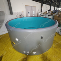 Piscine Gonflable Géante Ronde Rigide à Technologie Drop Stitch, Piscine Profonde Portable pour l'Été