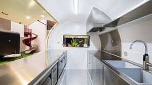 ORANGE RV <span class=keywords><strong>Remorque</strong></span> alimentaire arquée jaune pour crème glacée, camion <span class=keywords><strong>de</strong></span> restauration pour pizza et hamburgers, fourgon <span class=keywords><strong>de</strong></span> restauration tendance, chariot alimentaire mobile pour UE, États-Unis, Australie - Product Image 6