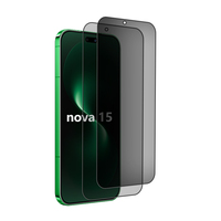 Pelindung Layar Kaca Tempered 9H High Aluminum Full Glue Silk Print Privacy untuk Huawei Nova 12 13 14 15 16 Pro Ultra