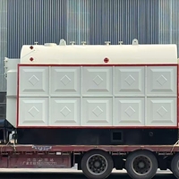 Ketel Air Panas Industri Seri DZH, Perakitan Cepat di Lokasi, Tipe Horizontal dengan Tabung Air dan Tabung Api, Multiguna, Bahan Bakar Padat