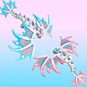 2 шт. 3D-печатные гибкие шарнирные крылья дракона 7 дюймов, игрушки-антистресс, декор для дома и офиса, наполнители для пасхальных корзин, подарки на день рождения для девочек и мальчиков - Product Image 3