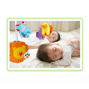 Fatti a mano neonato animale del fumetto della peluche del bambino educativi culla appeso mobile di musica di sonno giocattoli set - Product Image 5