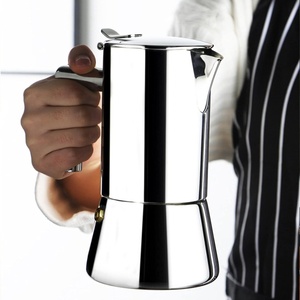 Cafetière Moka en acier inoxydable de qualité supérieure, vente en gros d'usine |   <span class=keywords><strong>Percolateur</strong></span> à <span class=keywords><strong>expresso</strong></span> compatible avec les plaques à induction et les cuisinières - Product Image 1