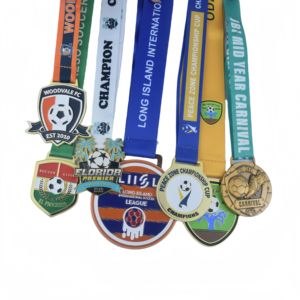 Medalla cuadrada chapada en oro 3D de alta calidad para fútbol sala <span class=keywords><strong>FUTBOL</strong></span> DE SALON con cinta de sublimación - Product Image 6