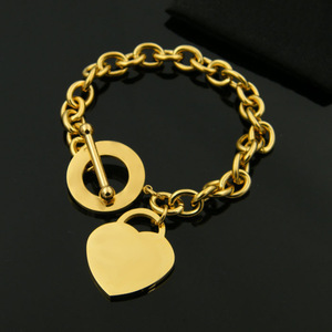 Bracelet <span class=keywords><strong>de</strong></span> <span class=keywords><strong>couple</strong></span> en émail bleu en forme <span class=keywords><strong>de</strong></span> pêche avec pendentif anglais en forme <span class=keywords><strong>de</strong></span> cœur, haute qualité, par T Home, créateur <span class=keywords><strong>de</strong></span> mode - Product Image 1