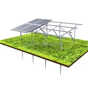 Parafuso de aterramento do painel solar de alumínio, sistema de aterramento do painel solar, estrutura solar fotovoltaica, suporte solar de montagem no solo