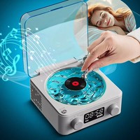 Machine à sommeil OEM avec bruit blanc, haut-parleur 5.2, style lecteur de disques vinyles rétro, veilleuse RGB à effet d'ondulation d'eau, 1500 mAh