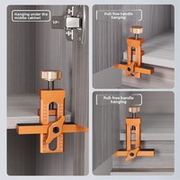 Outil de pose de portes d'armoires en bois, aide à la pose en alliage d'aluminium, outil de poinçonnage, levier de levage de portes pour armoires murales DIY