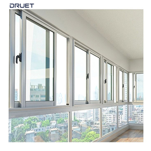 DRUET-ventana deslizante de fábrica, ventana de vidrio bajo en E, UPVC, para recepción y oficina, venta directa de fábrica - Product Image 2