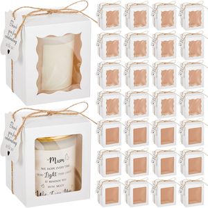 Caja de Regalo Transparente para Velas de 4-10 oz, para Bodas, Cumpleaños, Baby Shower, Recuerdos de Fiesta - Product Image 1
