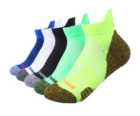 Vente en gros Bas quantité minimale de commande Sport Athlétique Homme Arc et Cheville Chaussettes de Compression