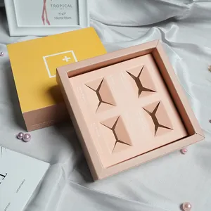 Reasonable price small yellow makeup sets paper packing silding drawer lip gloss cosmetic packaging box with paper insert
